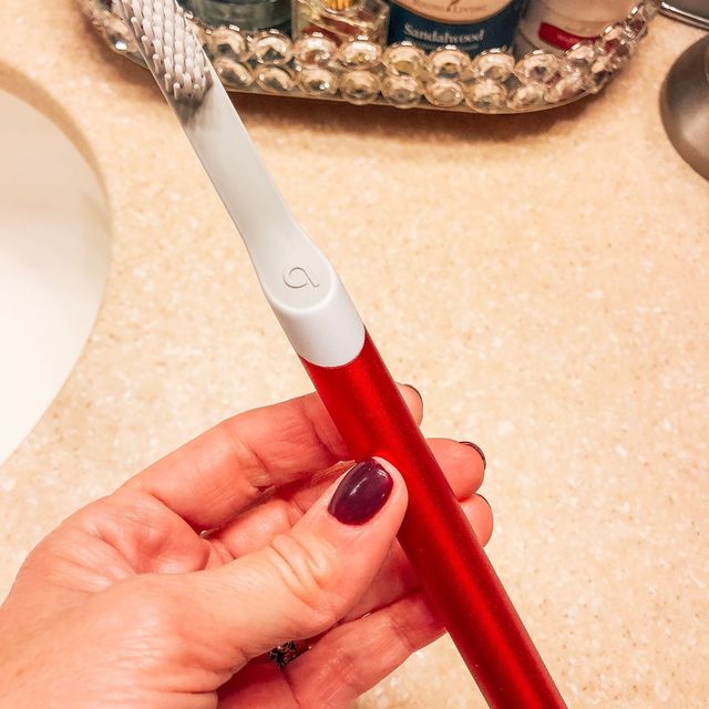 So I splurged and got a quip. Have you heard of it?

It’s an electronic toothbrush. For one it’s red and it’s helping saving lives. And I love that. Very simple & sleek, not bulky, sends replacement tops every 3 months, pulses every 30 seconds so ya switch sides and stops after two minutes. Oh and it’s covered for life. 👏🏻♥️🦷
.
.
.
#electronictoothbrush #toothbrush #sleek #simple #convenient #modern #oralcare #teeth #smile #fresh #quip #getquip #brushbetter #savelives #productred #shopred #quipxred #momlife #splurge #treatyoself